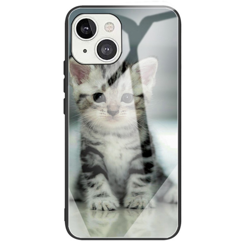 iPhone Cover 14 Panzerglas Kätzchen