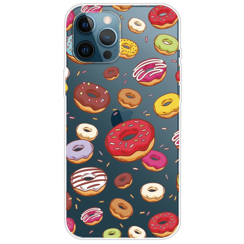 Transparentes iPhone 14 Pro Cover Donuts