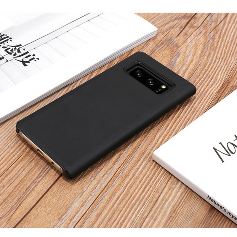 Flip Cover Samsung Galaxy Note 8 Spiegel Und Leder-Effekt