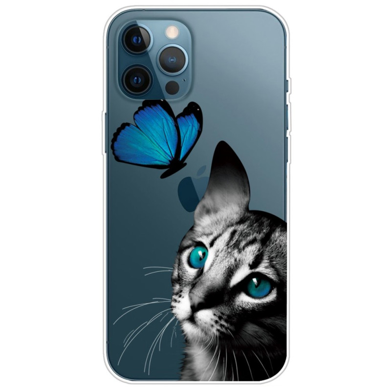 iPhone 14 Pro Cover Zwischen Katze und Schmetterling