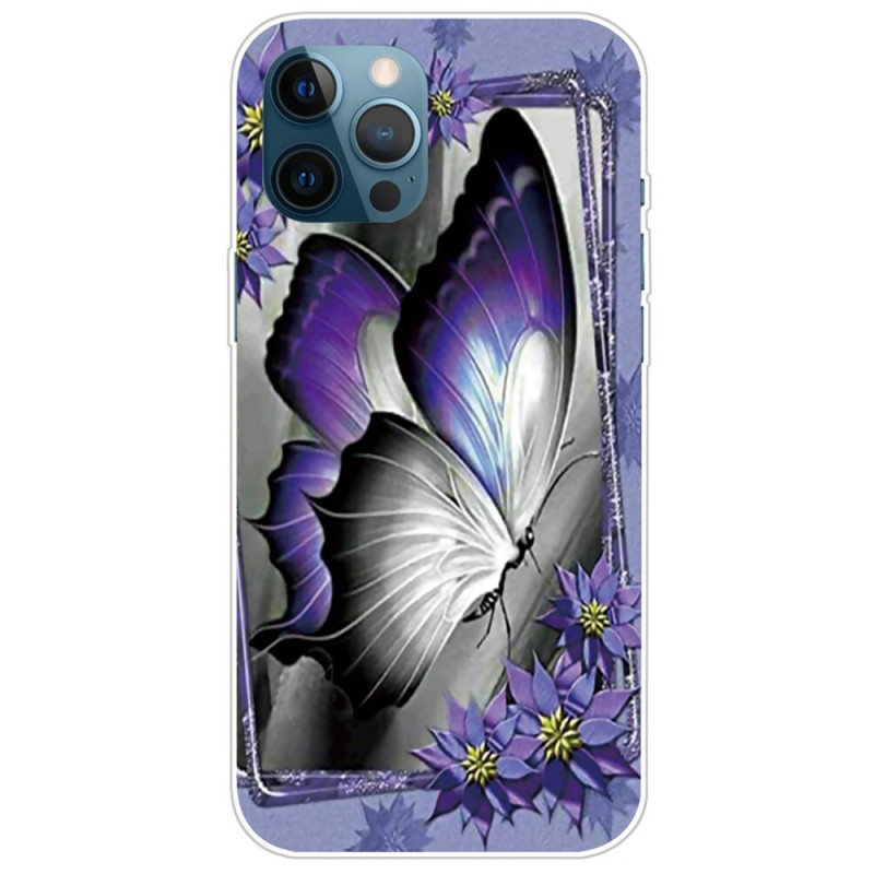 iPhone 14 Pro Schmetterling Violett Cover