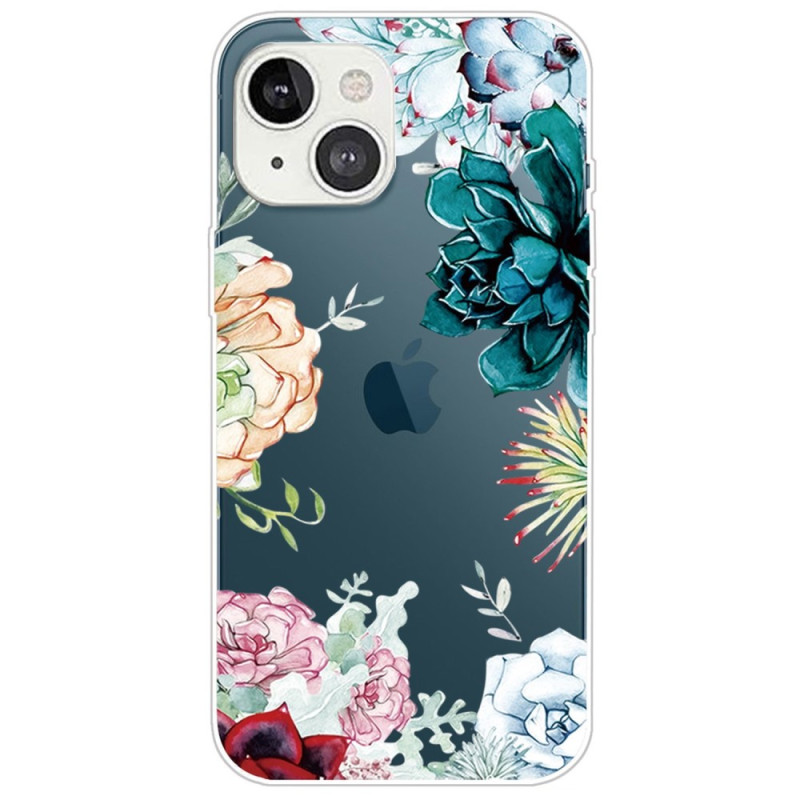 iPhone 14 Plus Cover Aquarell Blumen