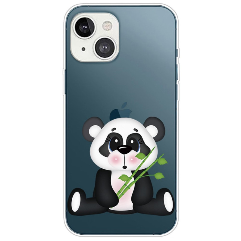 Transparentes iPhone 14 Plus Cover Trauriger Panda