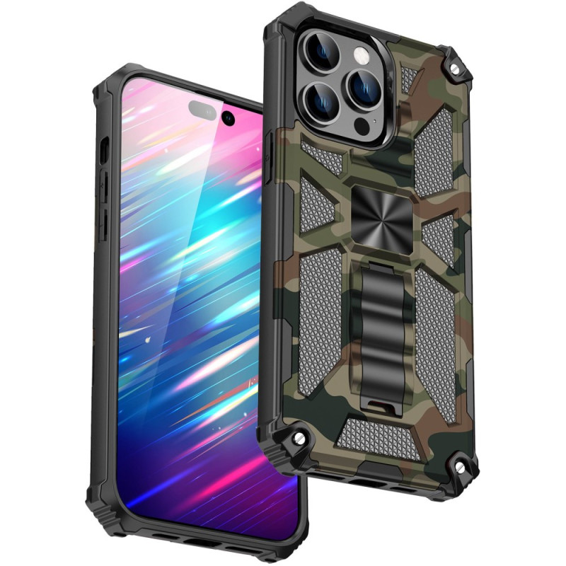 iPhone 14 Pro Max Camouflage Cover Abnehmbare Halterung