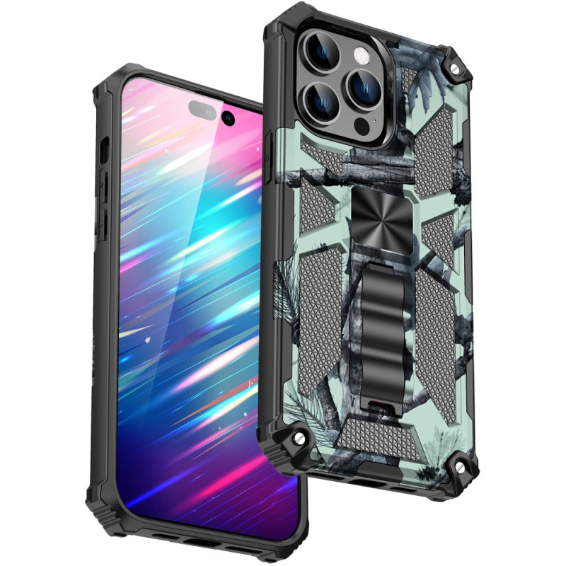 iPhone 14 Pro Max Camouflage Cover Abnehmbare Halterung