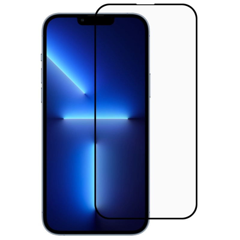 Displayschutz aus gehärtetem Glas mit schwarzen Konturen iPhone 14 Pro Max