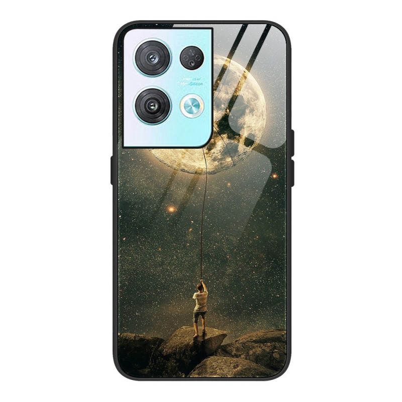 Oppo Reno 8 Tempered Glass Man at the Moon Cover