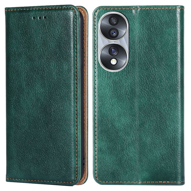 Flip Cover Honor 70 Kunstleder Naht