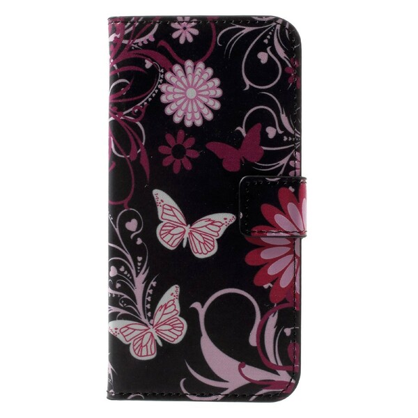 iPhone X Hülle Schmetterlinge und Blumen