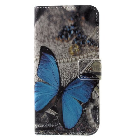 iPhone X Hülle Schmetterling Blau