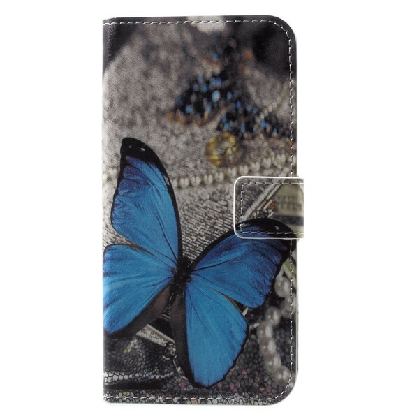 iPhone X Hülle Schmetterling Blau