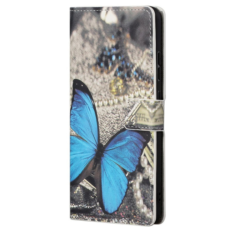 Samsung Galaxy A23 5G Schmetterling Hülle Blau