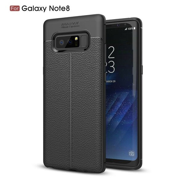 Samsung Galaxy Note 8 Cover Lederoptik Litschi Double Line