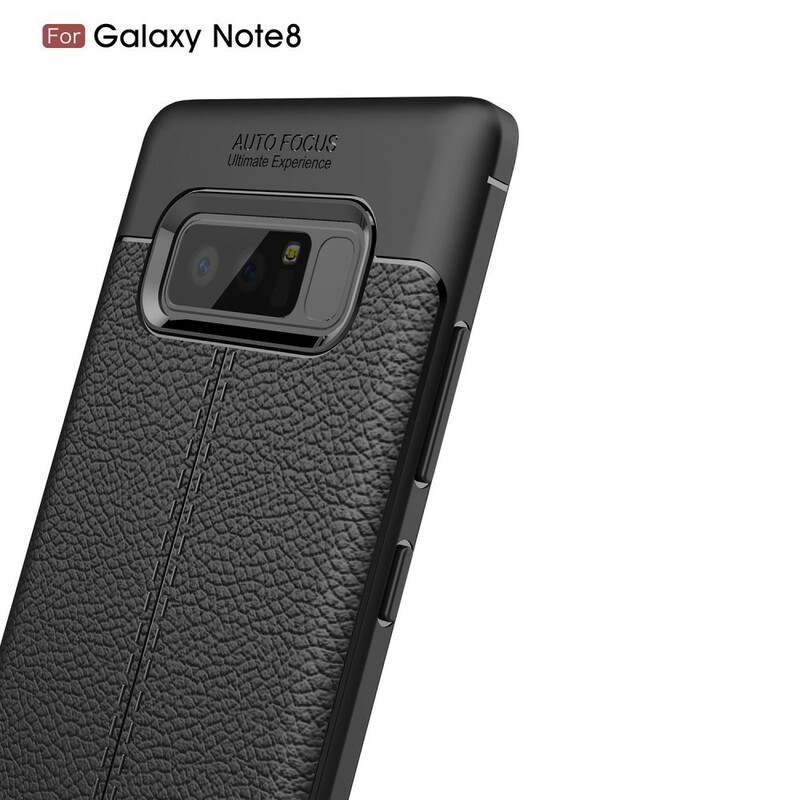 Samsung Galaxy Note 8 Cover Lederoptik Litschi Double Line