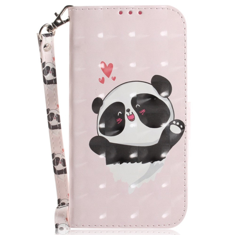 Samsung Galaxy M13 Love Panda Tasche mit Lanyard