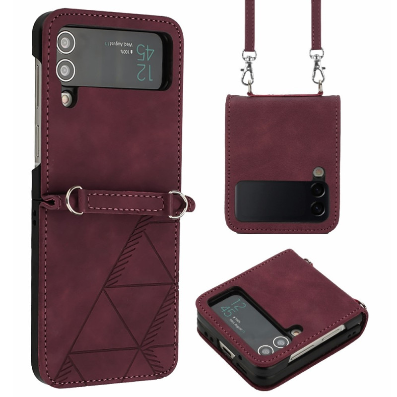 Samsung Galaxy Z Flip 4 Triangles Cover mit Schulterriemen