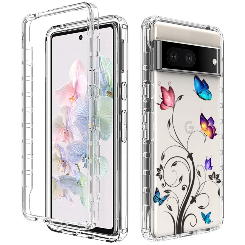 Google Pixel 7 Cover Transparent Schmetterlinge