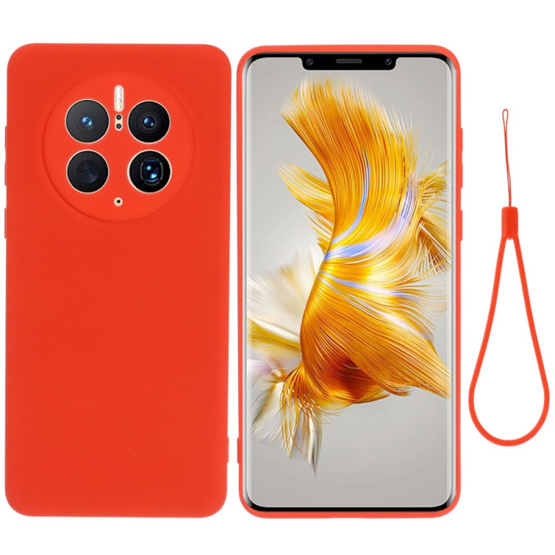 Huawei Mate 50 Pro Liquid Silicone Cover mit Riemen
