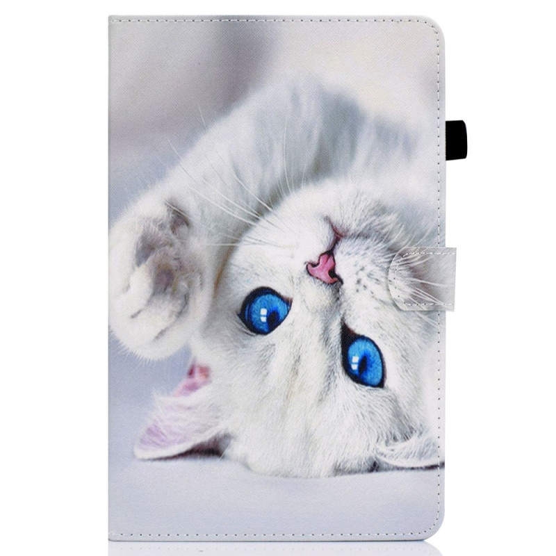 iPad Hülle 10.9" (2022) Weiße Katze mit blauen Augen