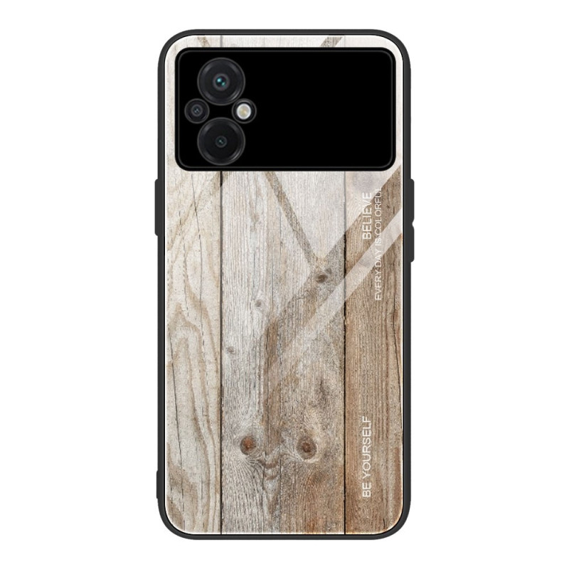 Hülle Poco M4 5G Tempered Glass Holz Design