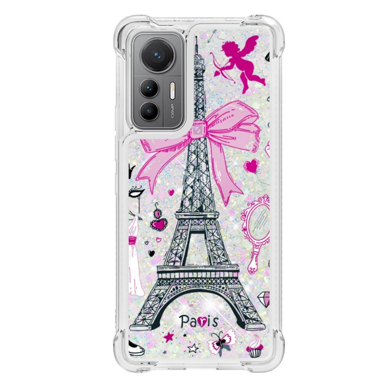 Xiaomi 12 Lite Glitter Eiffelturm Cover