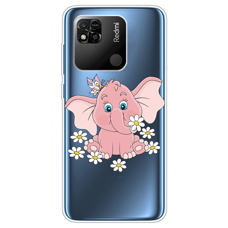 Xiaomi Redmi 10A Transparent Elephant Pink Cover