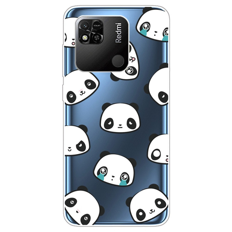Xiaomi Redmi 10A Transparent Cover Hübsche Pandas