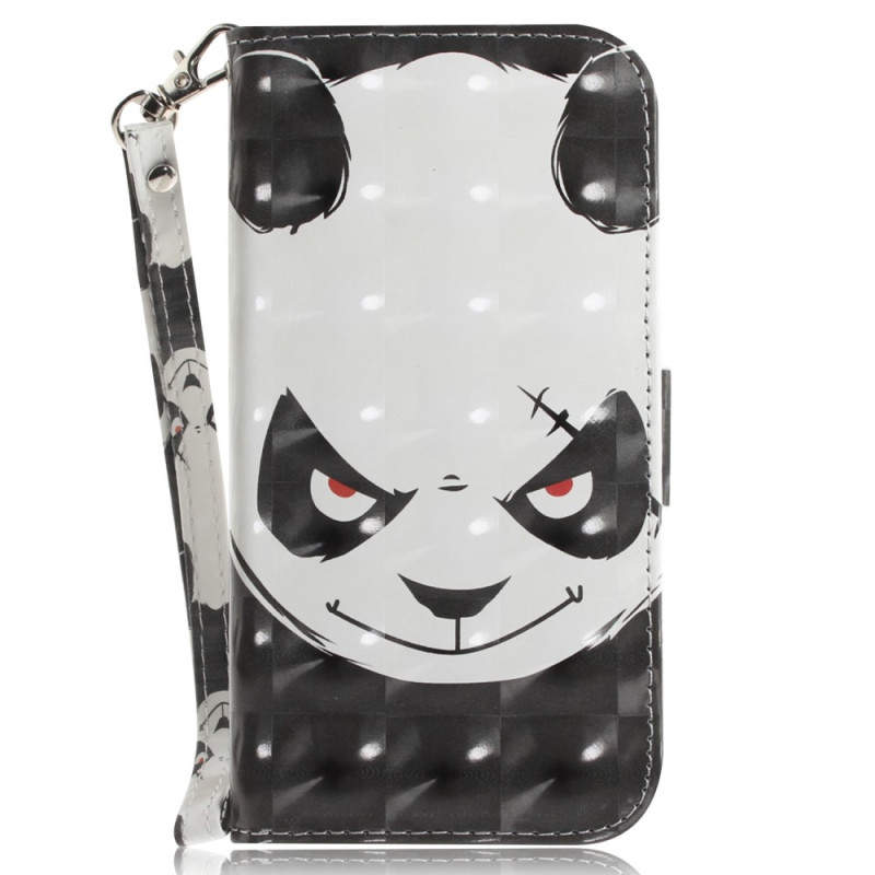 Xiaomi Redmi 10A Angry Panda Tasche mit Riemen