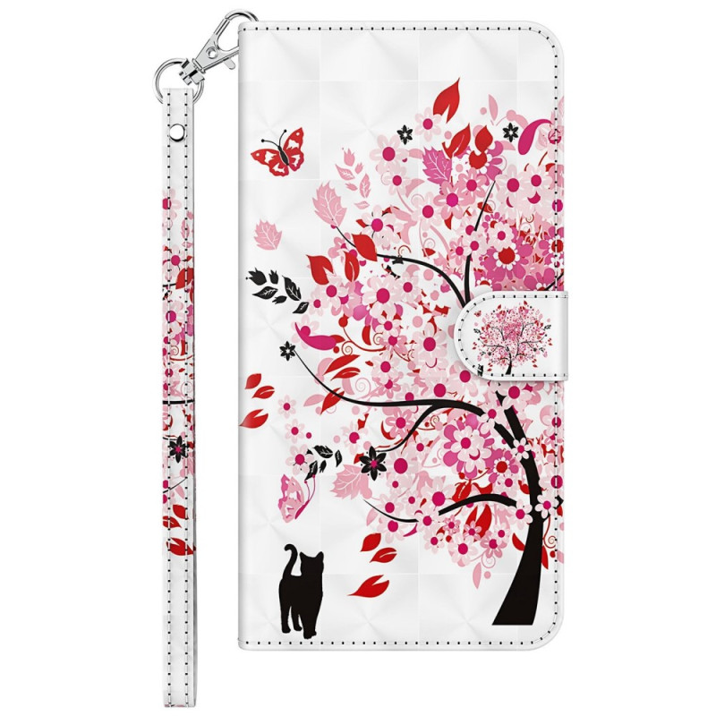 Xiaomi Redmi 10A Baum Rosa Tasche mit Riemen