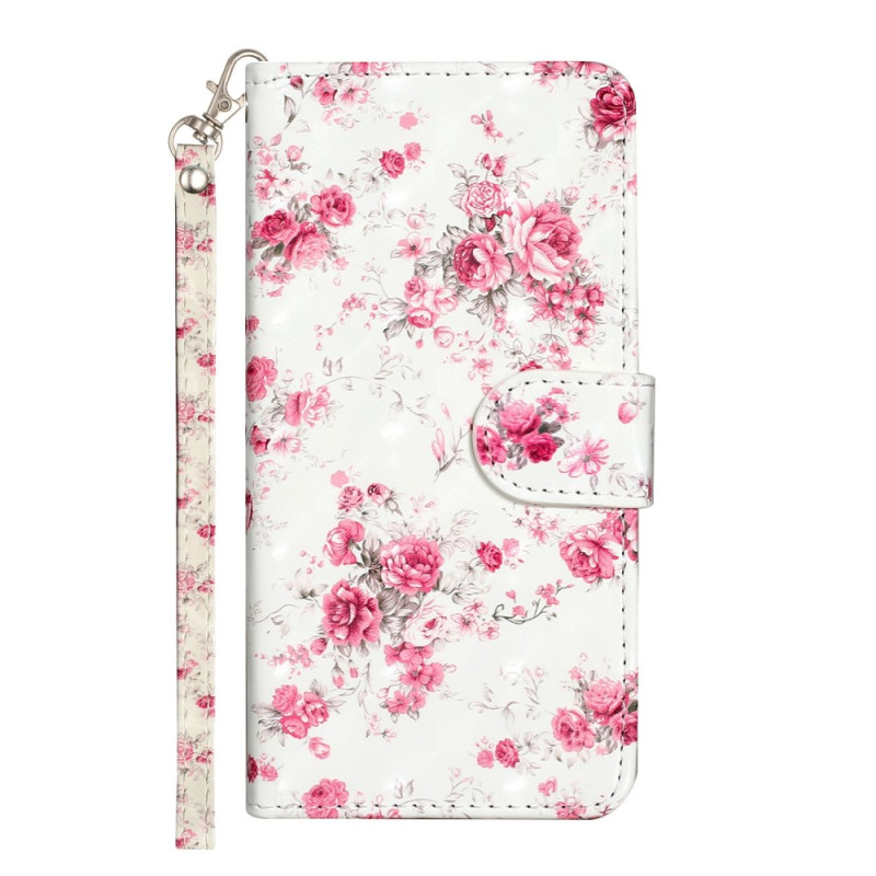 Xiaomi Redmi 10A Tasche Blumen Liberty mit Riemen