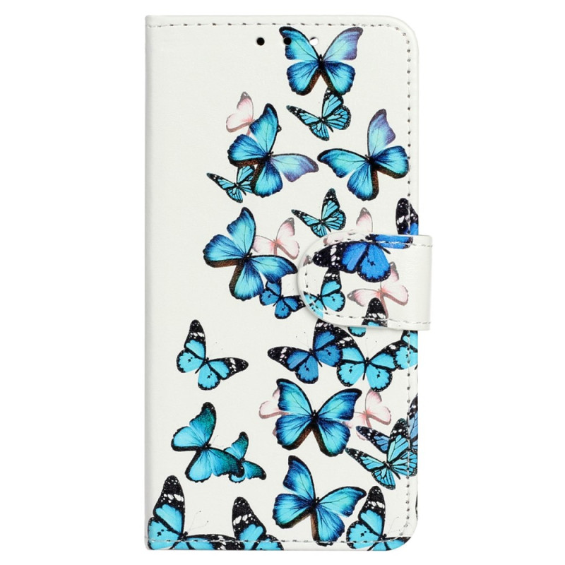 Hülle Samsung Galaxy A04s Schmetterlingsflug mit Riemen