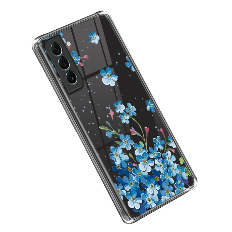 Samsung Galaxy S23 5G Cover Blaue Blumen