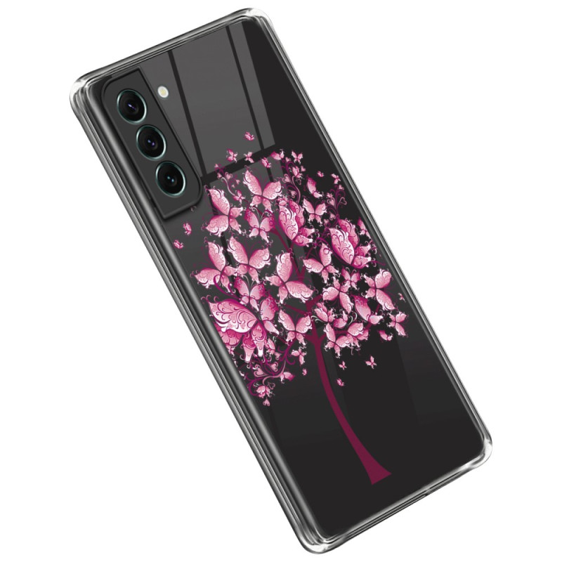 Samsung Galaxy S23 5G Hülle Transparent Baum Pink