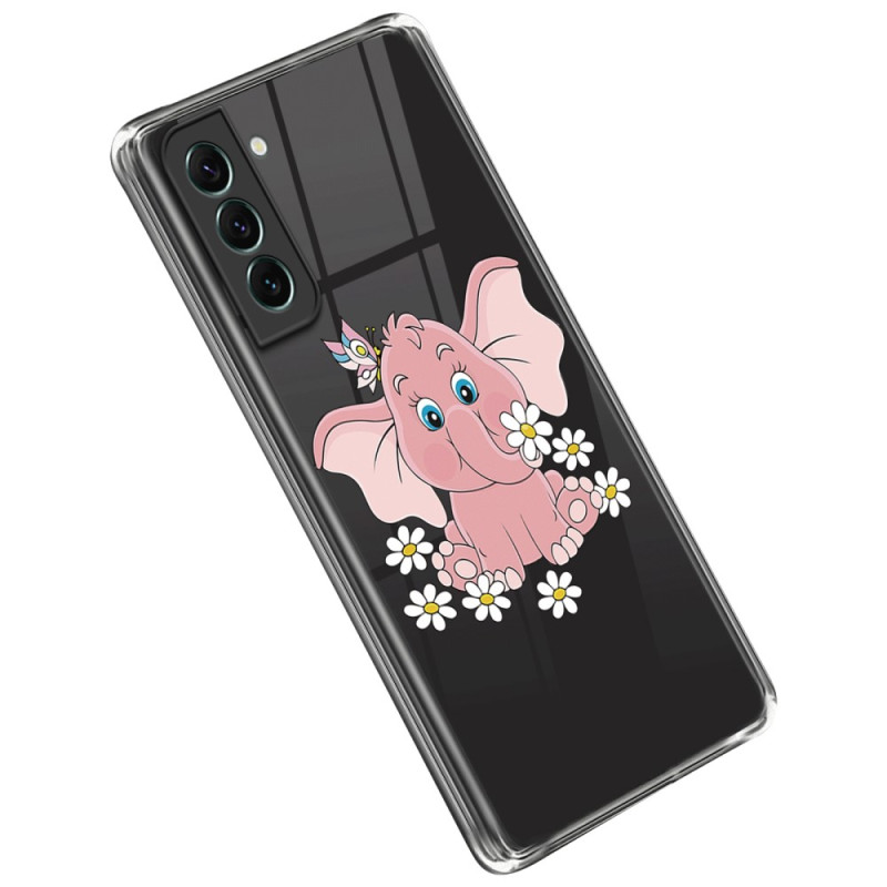 Samsung Galaxy S23 5G Hülle Transparent Elefant Pink