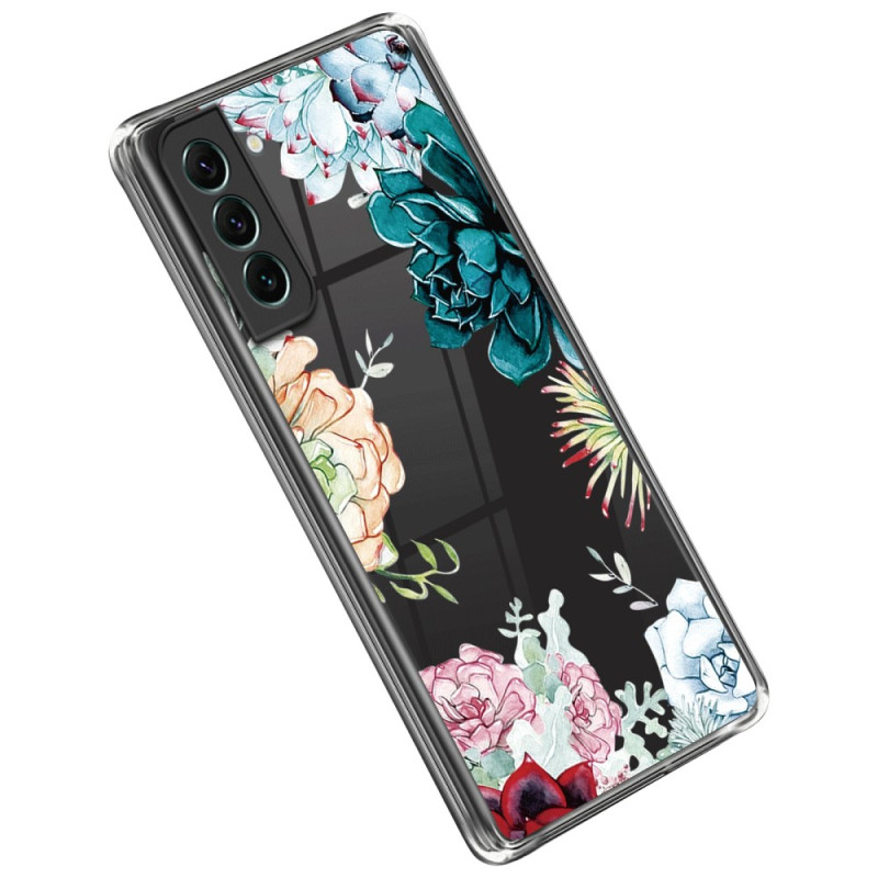 Samsung Galaxy S23 5G Cover Transparent Blumenstrauß