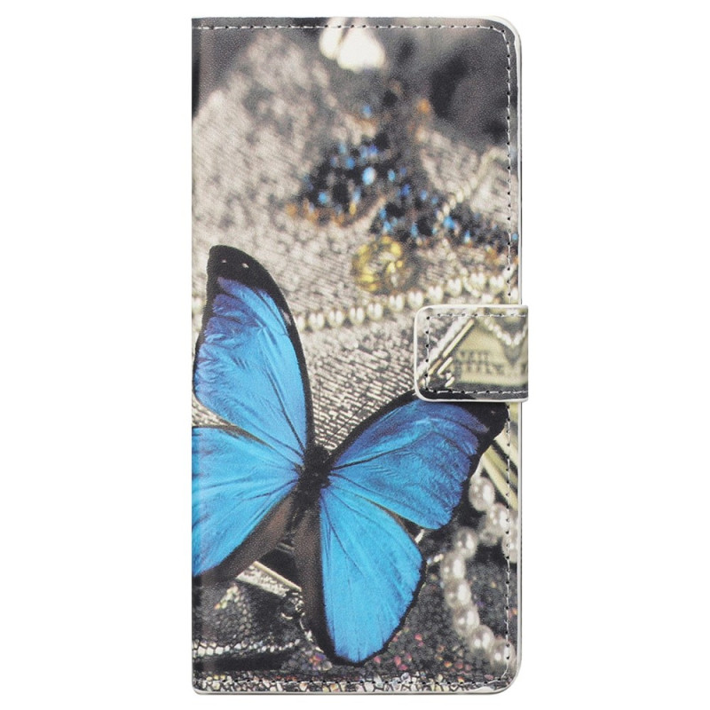 Samsung Galaxy S23 5G Schmetterling Hülle Blau
