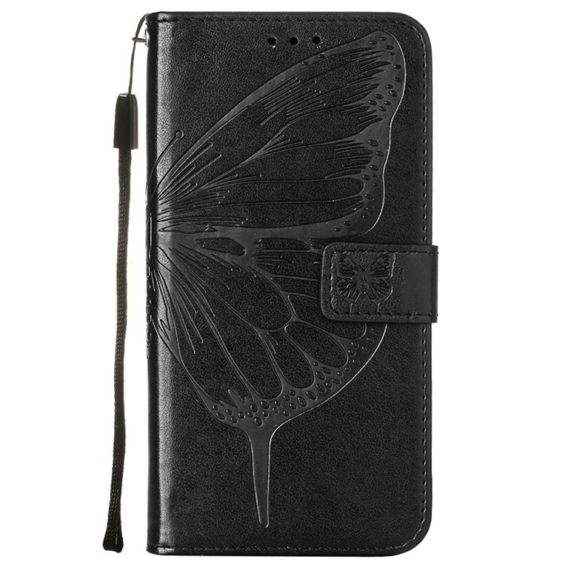 Samsung Galaxy S23 5G Schmetterling Design Tasche mit Trageriemen
