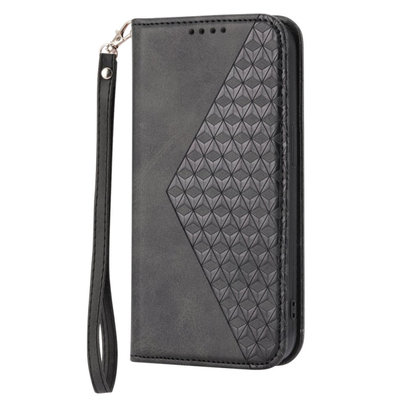 Flip Cover Samsung Galaxy S23 5G 3D Muster mit Riemen