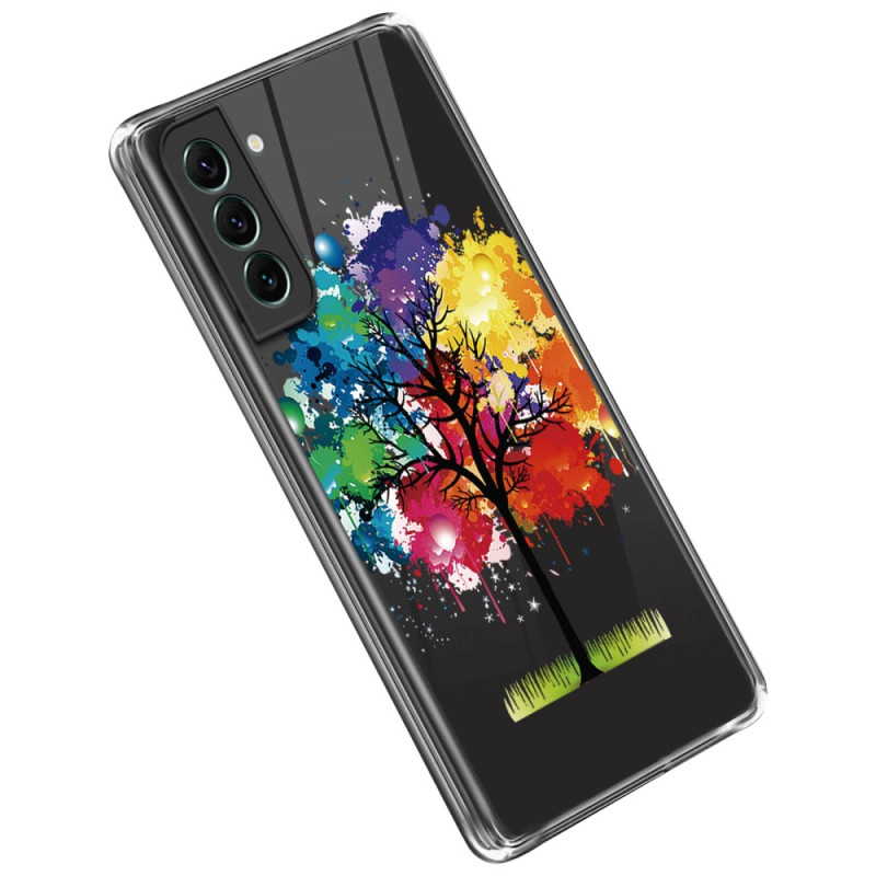 Samsung Galaxy S23 Plus 5G Transparent Aquarell-Baum Cover