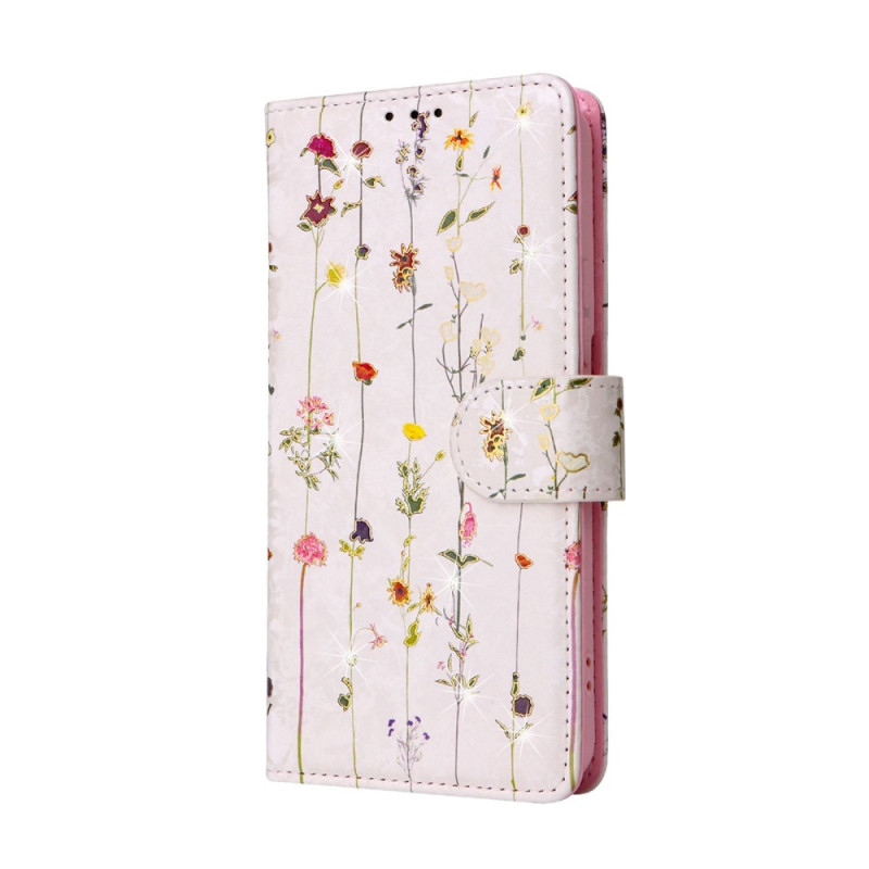 Samsung Galaxy S23 Plus 5G Hülle Blumen RFID mit Lanyard