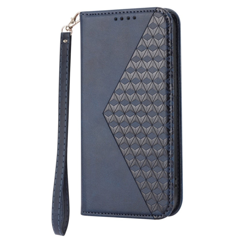 Flip Cover Samsung Galaxy S23 Plus 5G 3D-Muster mit Riemen