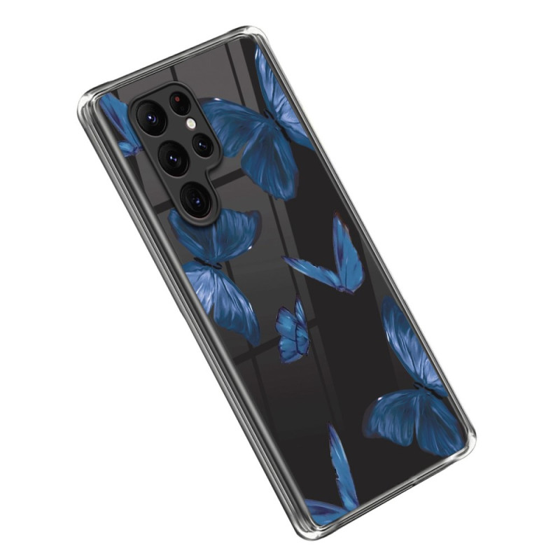 Samsung Galaxy S23 Ultra 5G Cover Blaue Schmetterlinge