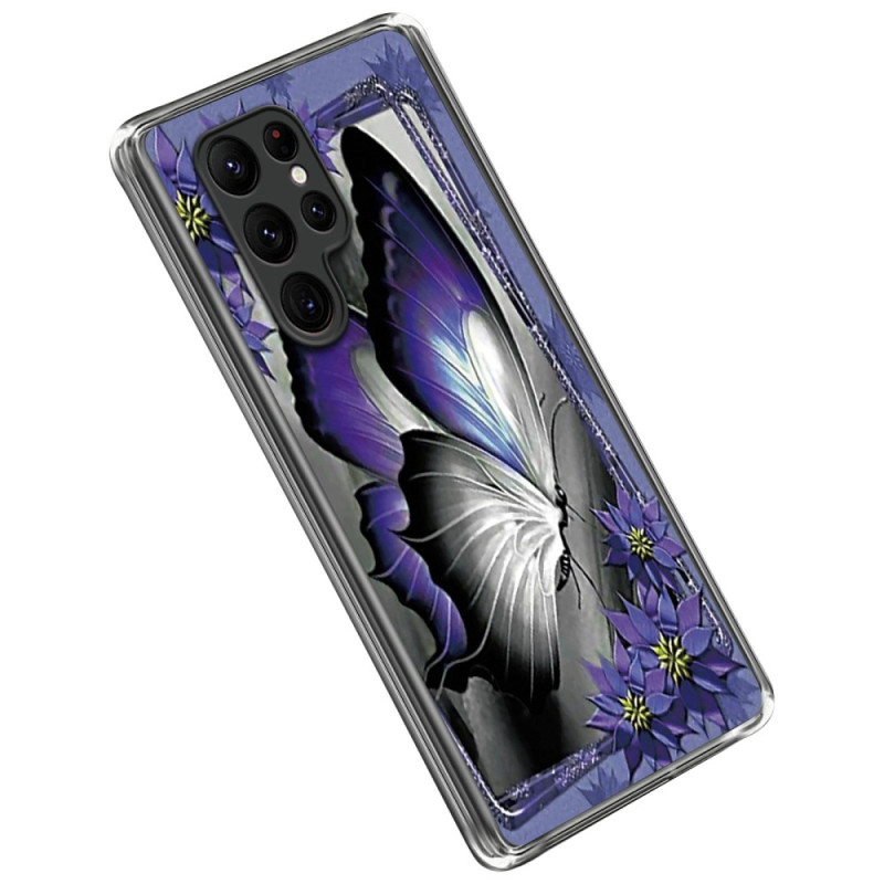 Samsung Galaxy S23 Ultra 5G Schmetterling Violett Cover