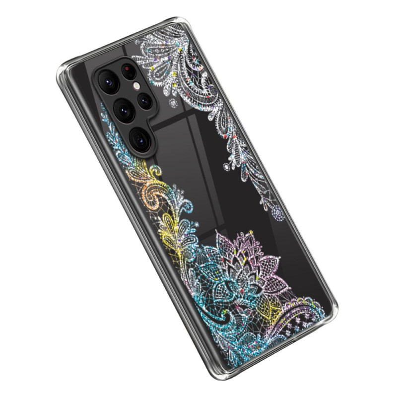 Samsung Galaxy S23 Ultra 5G Transparent Lace Mandala Cover