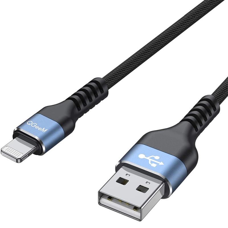 QGeem 2m Kabel USB auf Lightning Schnellladekabel