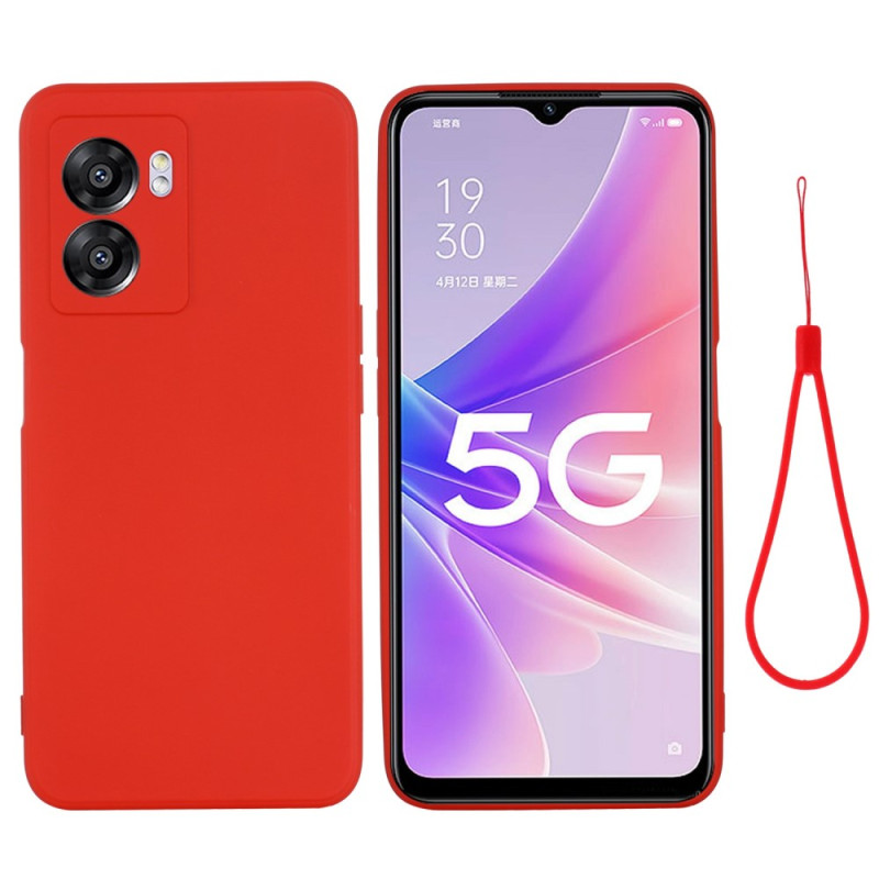 Oppo A77 5G / A57 5G Liquid Silicone Cover mit Riemen
