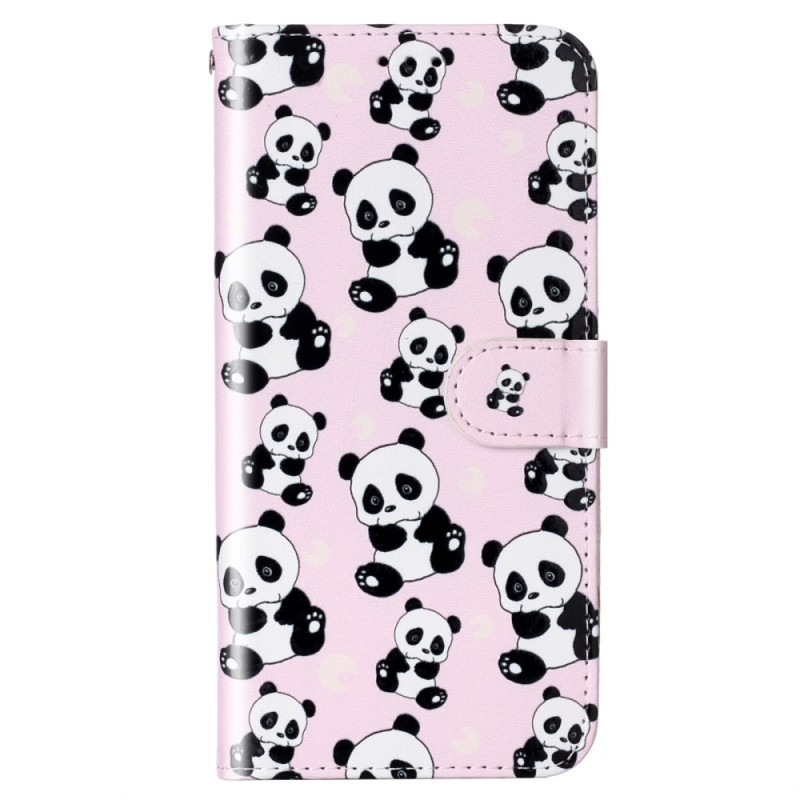 Oppo A57 / A57 4G / A57s Pandas Tasche mit Riemen