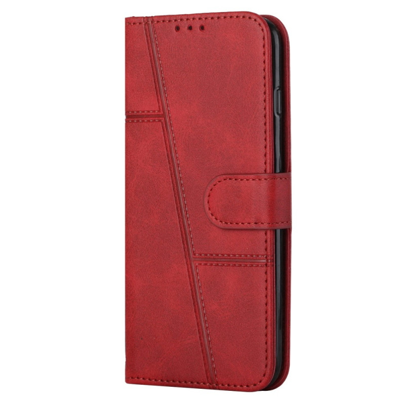 Sony Xperia 10 IV Geometric Style Lederhülle mit Trageriemen