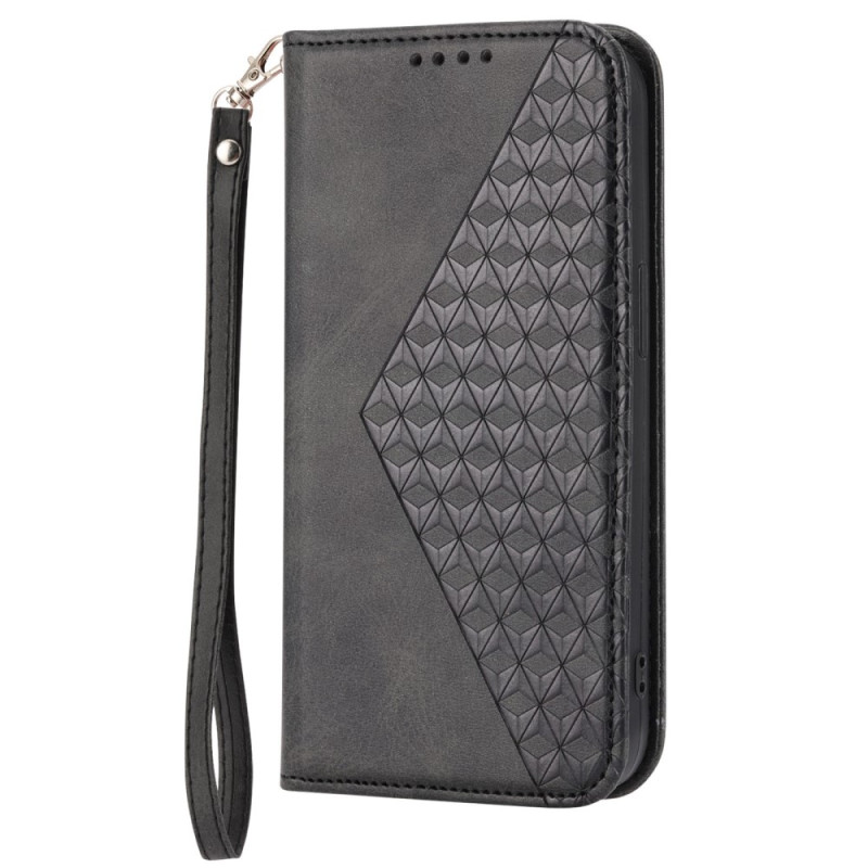 Flip Cover Sony Xperia 1 IV Style Leder 3D-Muster mit Riemen
