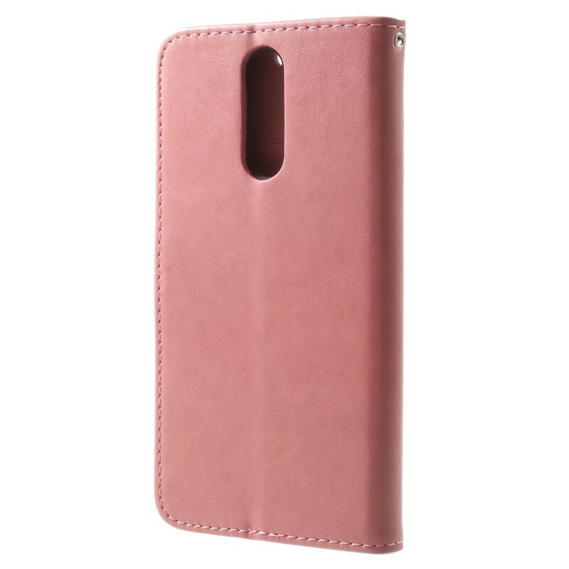 Huawei Mate 10 Lite Hülle Schmetterlinge und Blumen mit Riemen